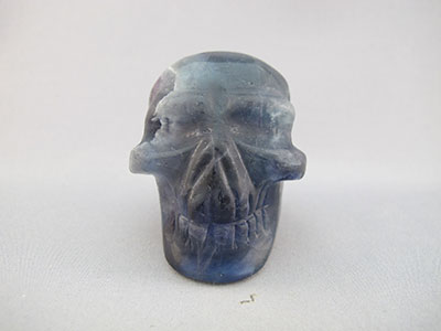 Blue and Purple Fluorite Crystal Skull